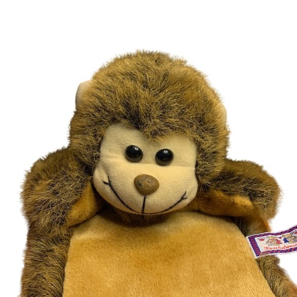KUSCHELWUSCHEL Plush Monkey Hand Puppet 14" German Made In Germany Soft Furry - Picture 1 of 6